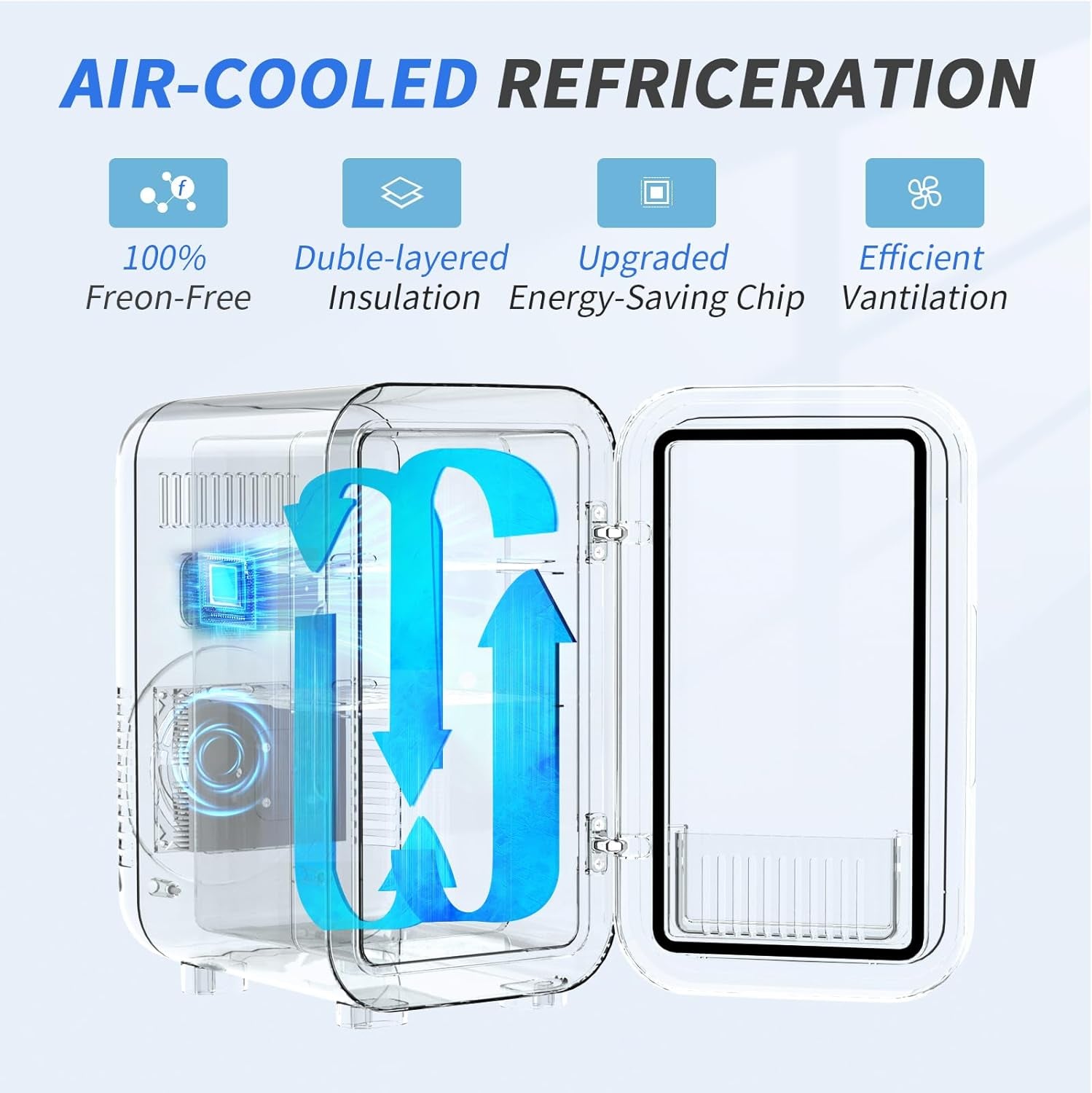Mini Fridge, 6 Liter/8 Can 110V AC/DC Portable Thermoelectric Cooler Refrigerators for Bedroom, Skincare, Beverage, Office, Dorm Room and Car, Pink