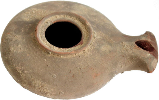 Herodian Ancient Jerusalem Oil Lamp Replica - Antique Vintage Style - Large