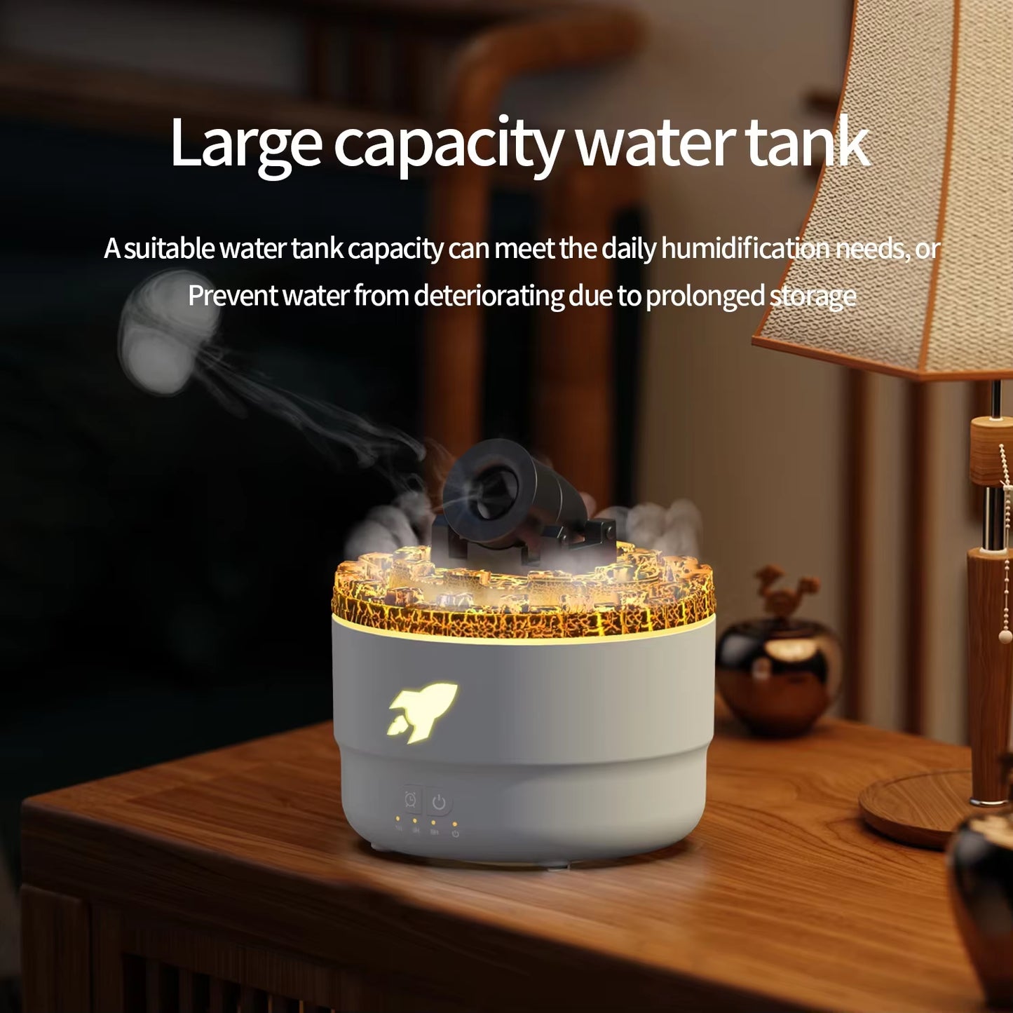 ✨ Fort Aromatherapy Lava Crack Humidifier – Essential Oil Diffuser