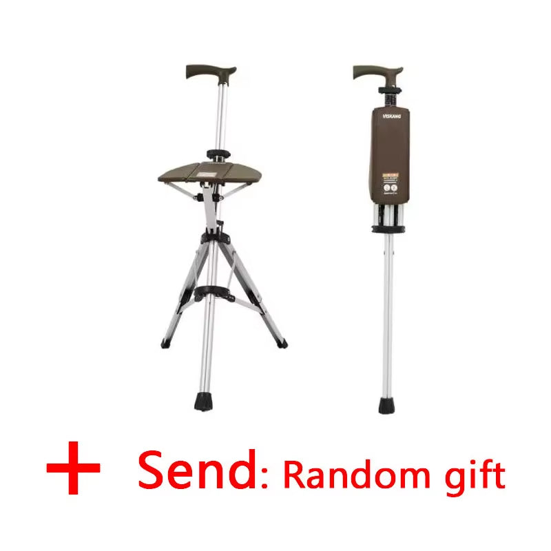πΆββοΈ Premium Foldable Walking Cane with Built-In Seat β Lightweight, Adjustable & Heavy-Duty for Seniors