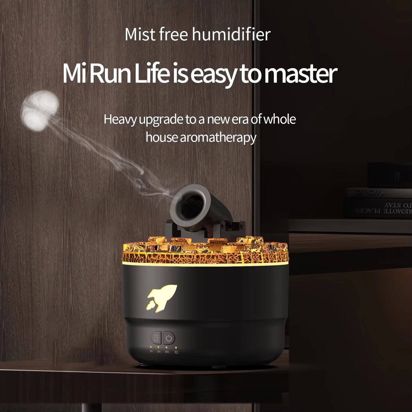 ✨ Fort Aromatherapy Lava Crack Humidifier – Essential Oil Diffuser