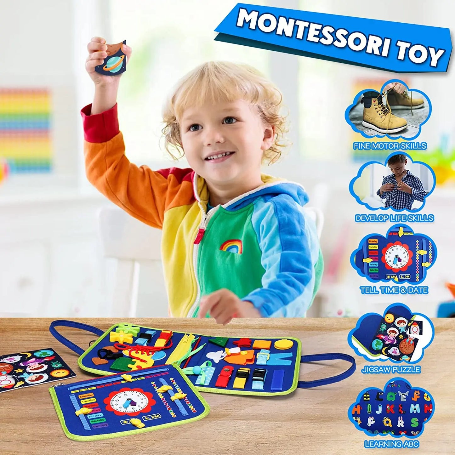 🧩 Montessori Busy Board