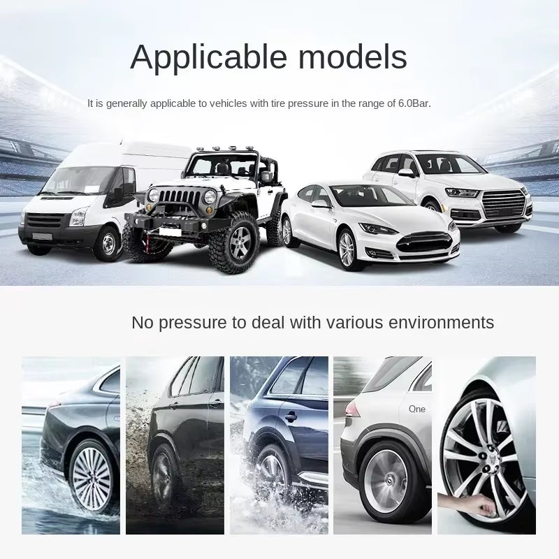 Tire Tpms Pressure Monitor Built-In External X1+ plus Car Tire Sensor Solar High-Precision Tire Inspection