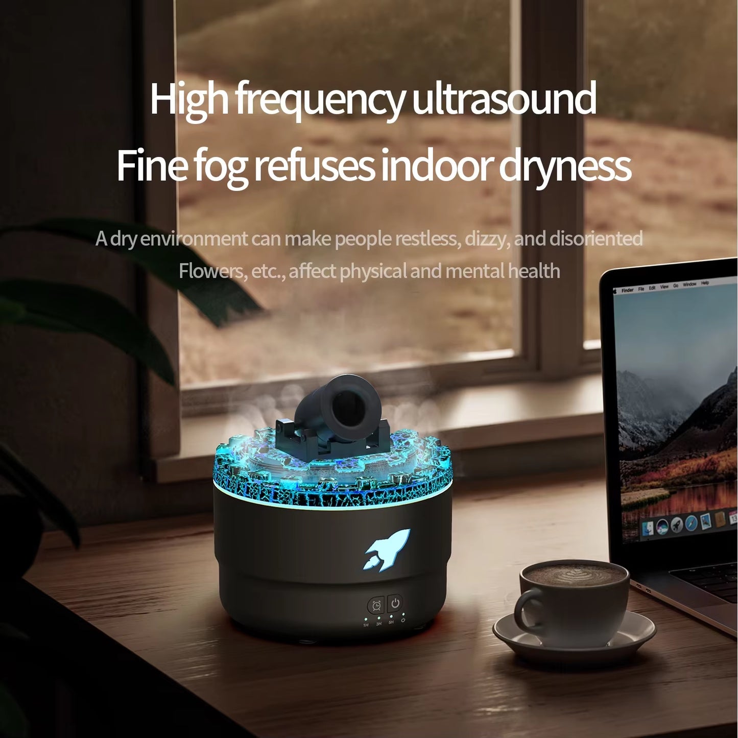✨ Fort Aromatherapy Lava Crack Humidifier – Essential Oil Diffuser