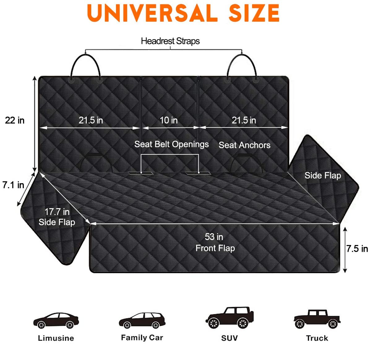 🐾 Travel Clean & Stress-Free – Premium Pet Car Seat Cover for Dogs & Families