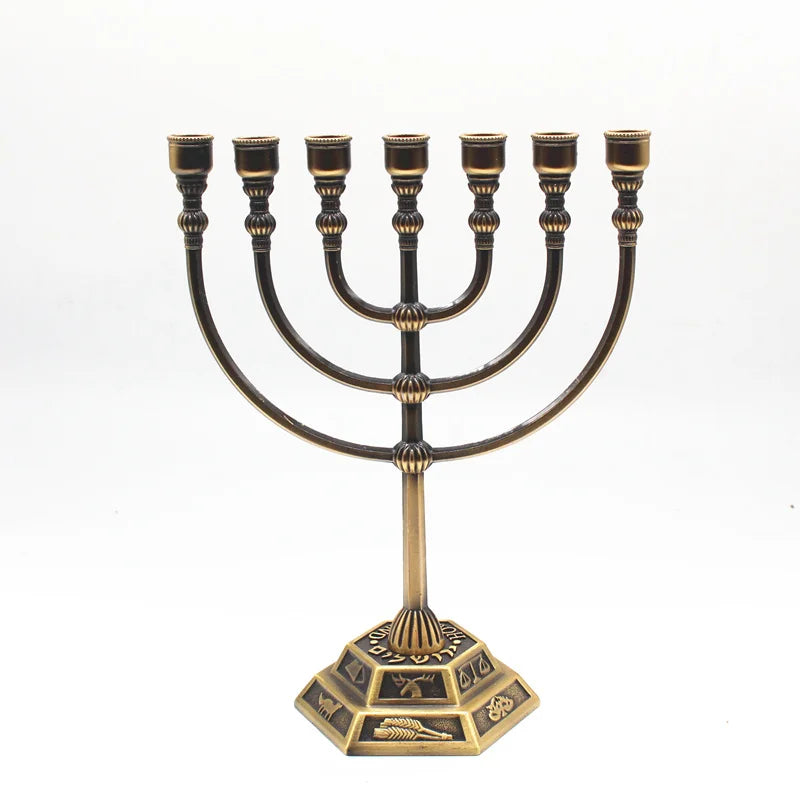β¨ Brass 7-Branch Menorah