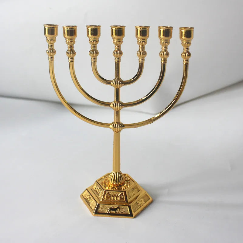 β¨ Brass 7-Branch Menorah