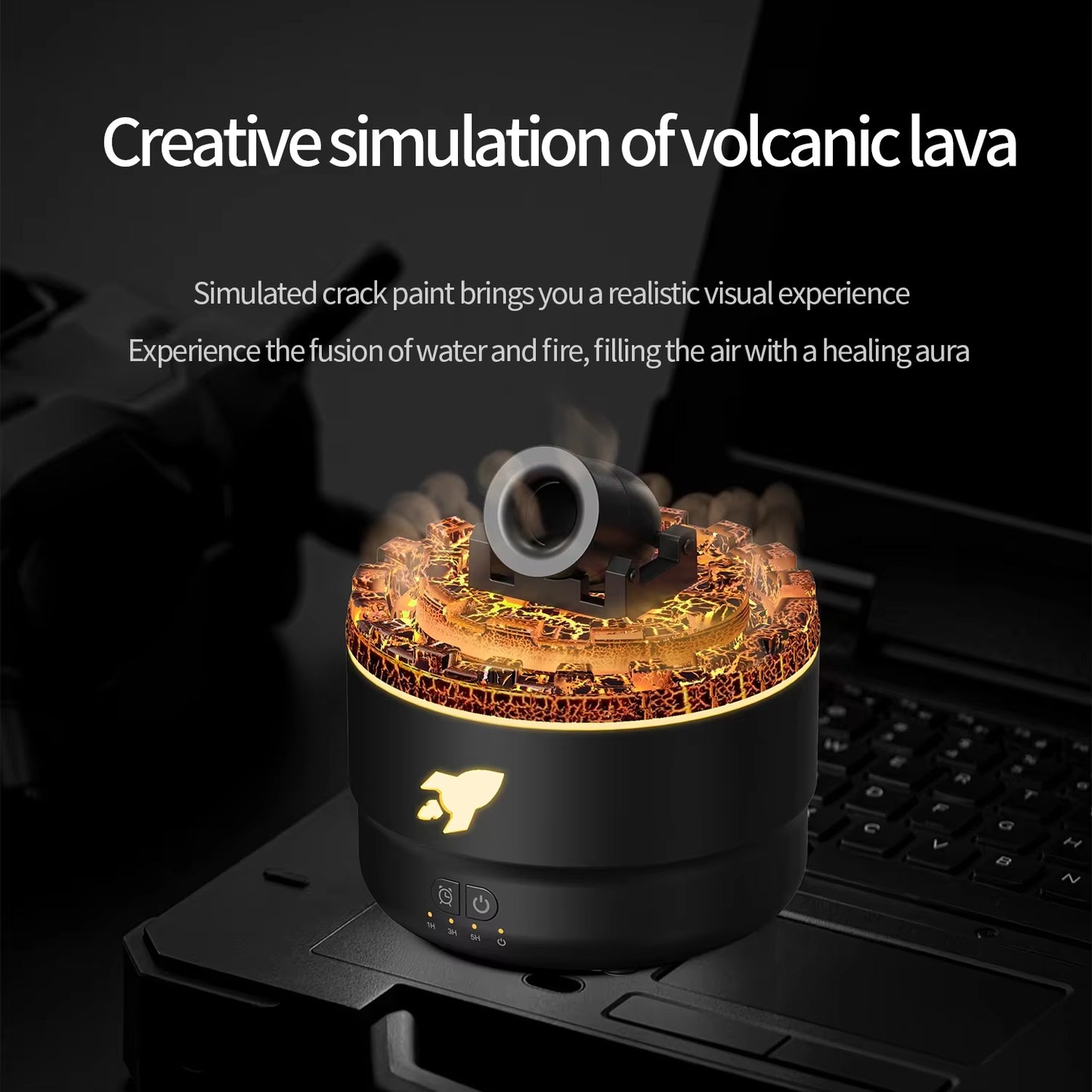 ✨ Fort Aromatherapy Lava Crack Humidifier – Essential Oil Diffuser