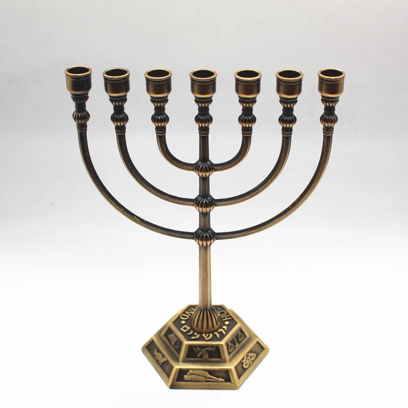 β¨ Brass 7-Branch Menorah