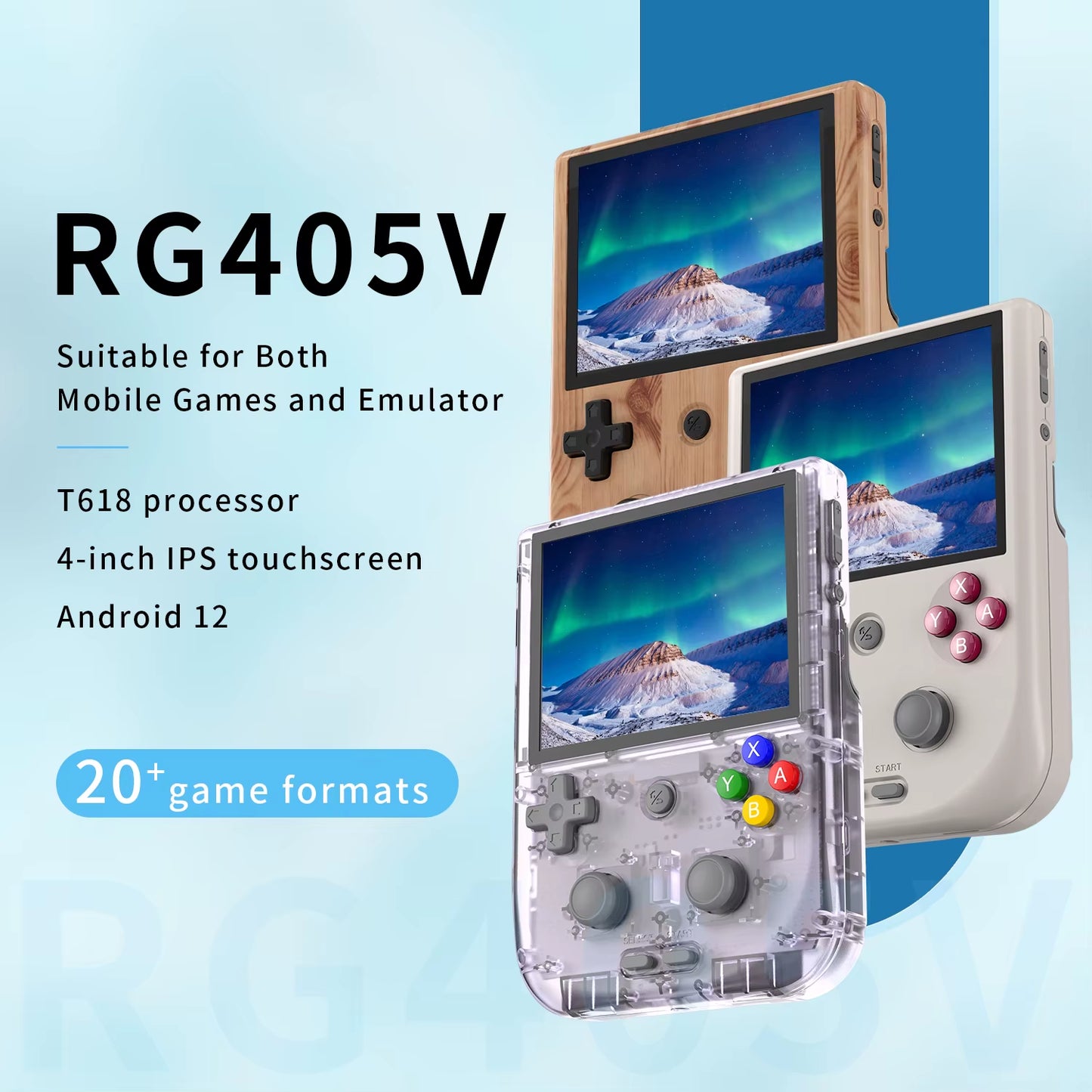 📱 RG405V Android 12 Handheld Console – 4” Touchscreen, 5500mAh, Retro & Modern Games