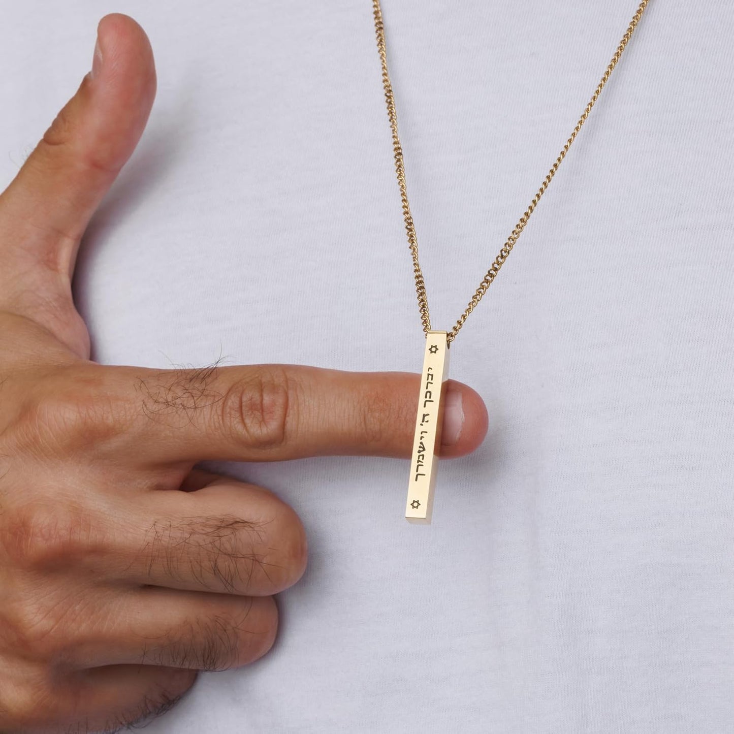 Star of David Necklace for Women | Israel Necklace | Mezuzah Necklace with Magen David Pendant | Available in 14K Gold-Filled or Silver Stainless Steel | Jewish Jewelry, Includes a Gift Box