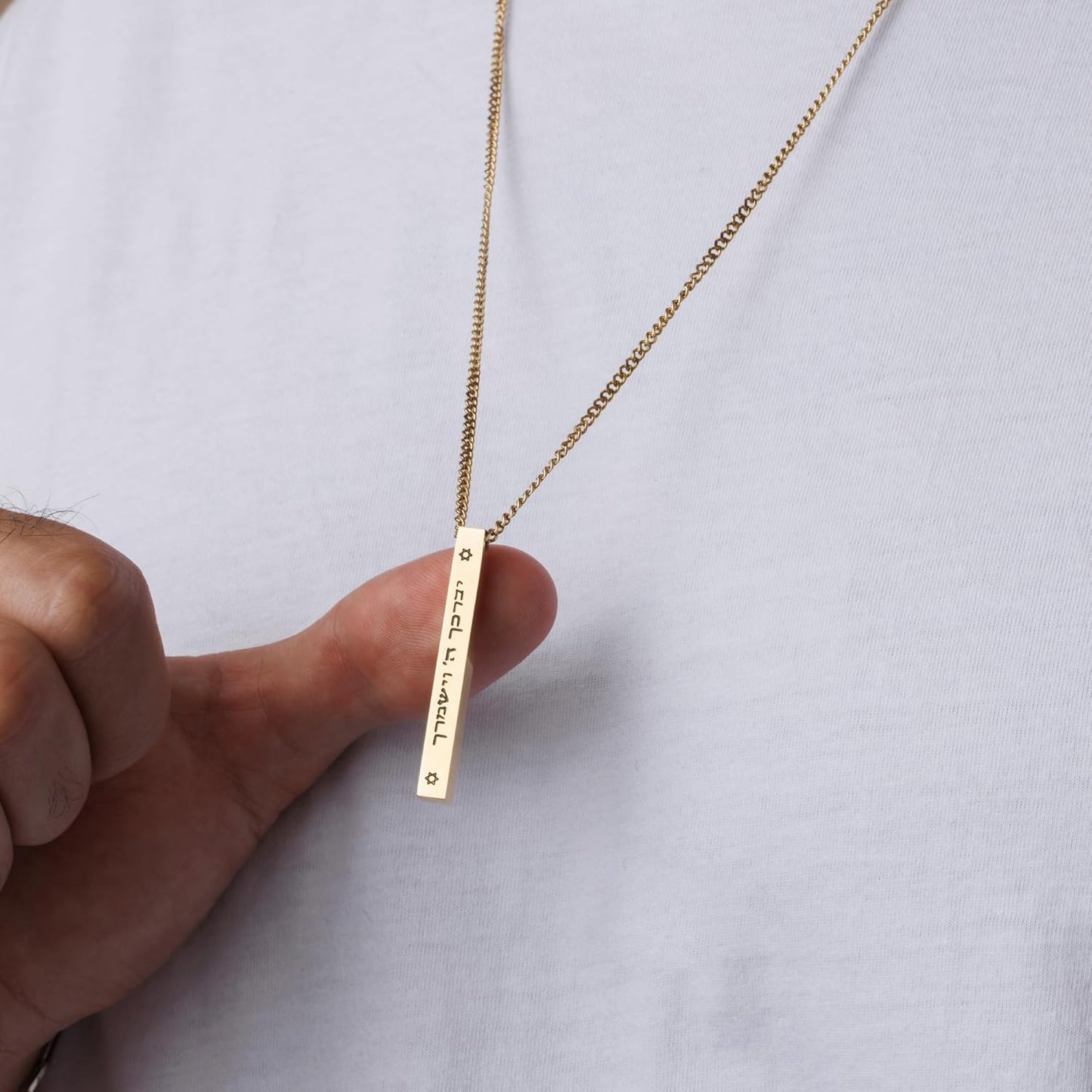 Star of David Necklace for Women | Israel Necklace | Mezuzah Necklace with Magen David Pendant | Available in 14K Gold-Filled or Silver Stainless Steel | Jewish Jewelry, Includes a Gift Box