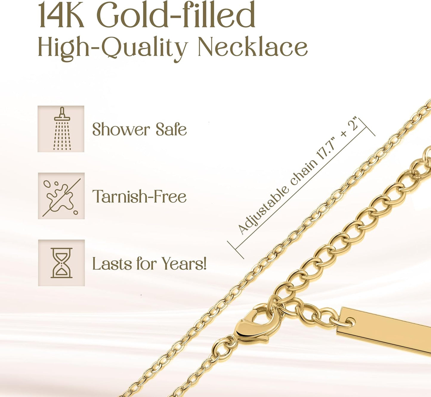Star of David Necklace for Women | Israel Necklace | Mezuzah Necklace with Magen David Pendant | Available in 14K Gold-Filled or Silver Stainless Steel | Jewish Jewelry, Includes a Gift Box
