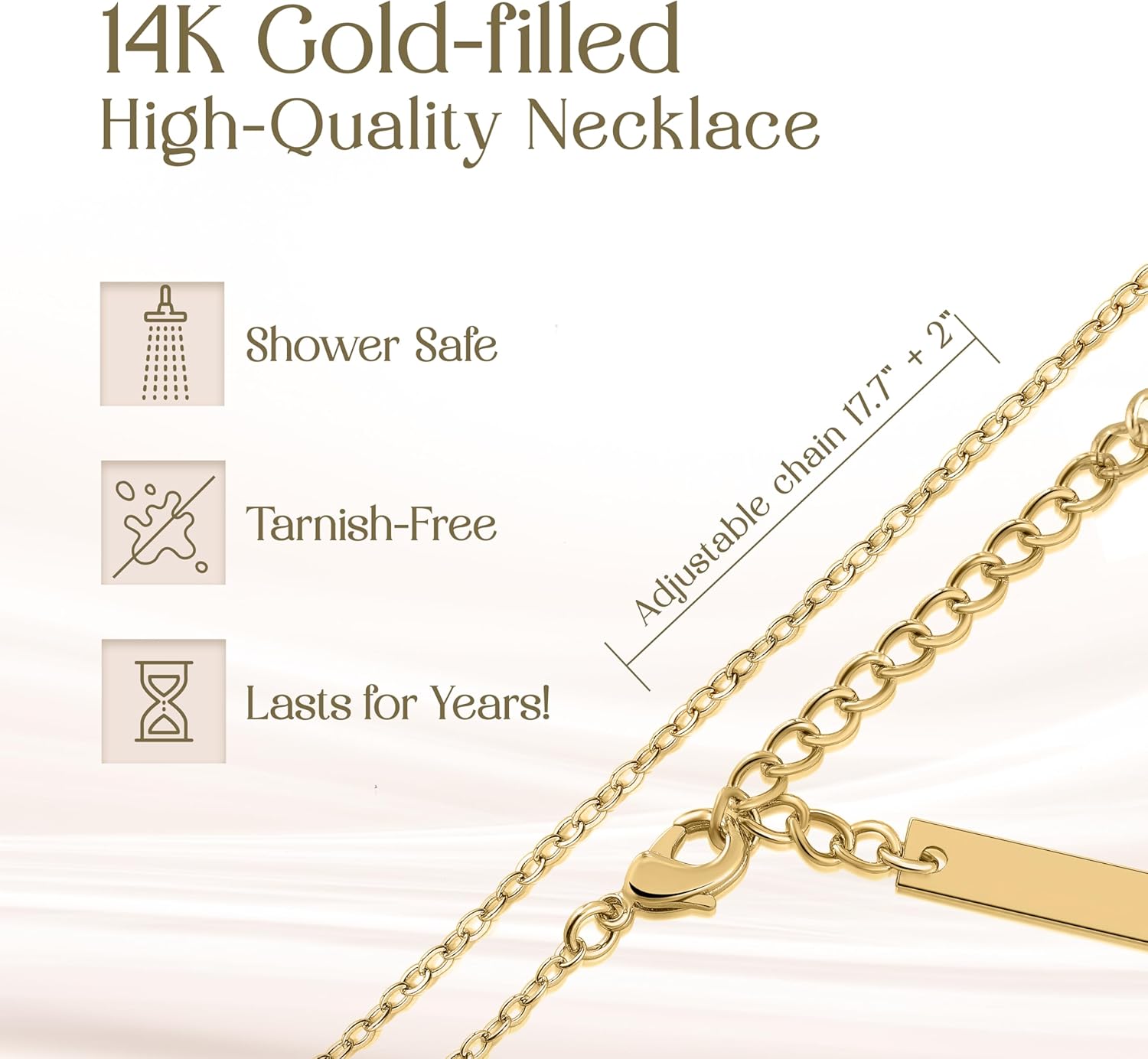 Star of David Necklace for Women | Israel Necklace | Mezuzah Necklace with Magen David Pendant | Available in 14K Gold-Filled or Silver Stainless Steel | Jewish Jewelry, Includes a Gift Box