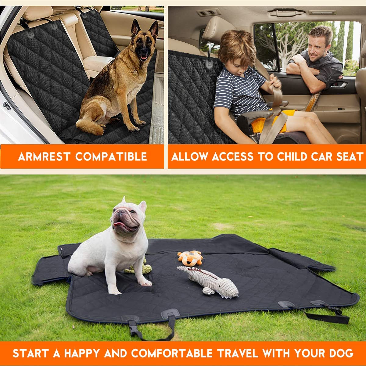 🐾 Travel Clean & Stress-Free – Premium Pet Car Seat Cover for Dogs & Families
