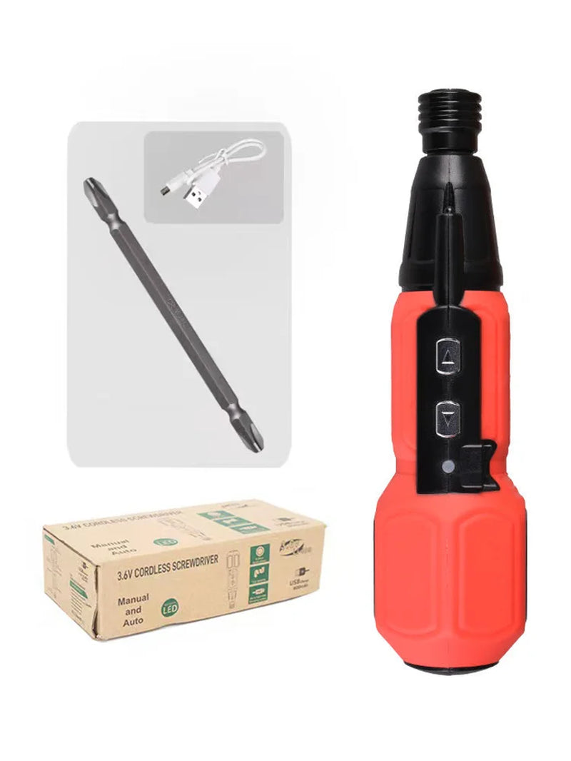 🌀 Maizhe 3.6V Cordless Electric & Manual Screwdriver – Rechargeable Mini Power Tool with LED Light, USB Charging, for DIY & Home Repairs