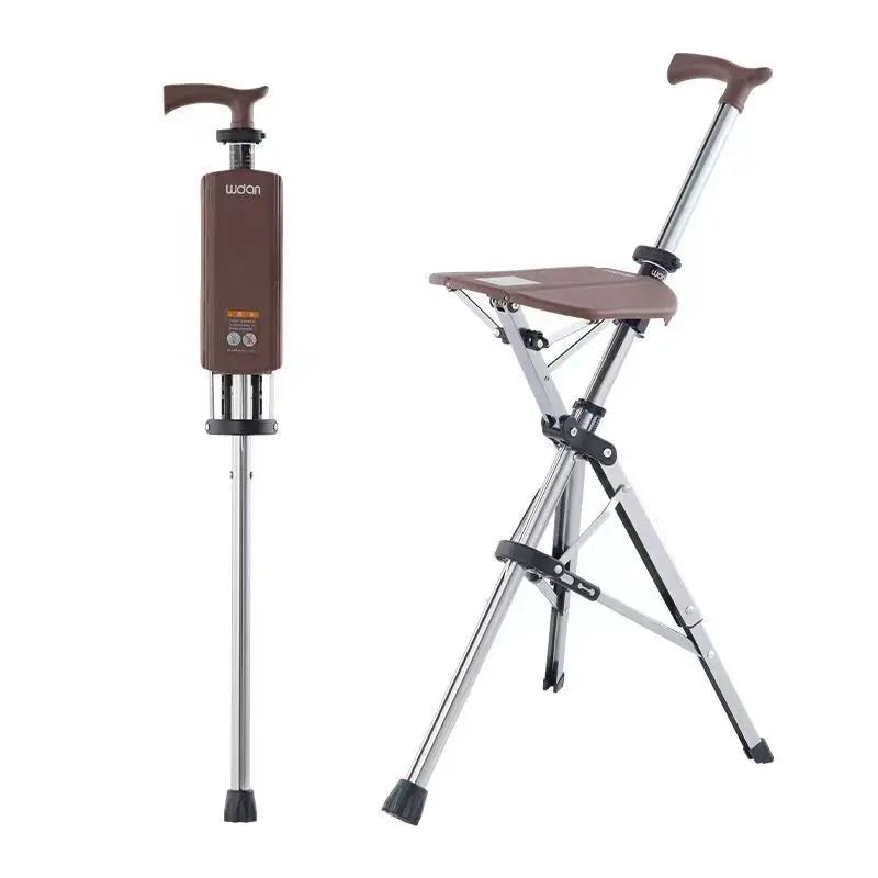 πΆββοΈ Premium Foldable Walking Cane with Built-In Seat β Lightweight, Adjustable & Heavy-Duty for Seniors