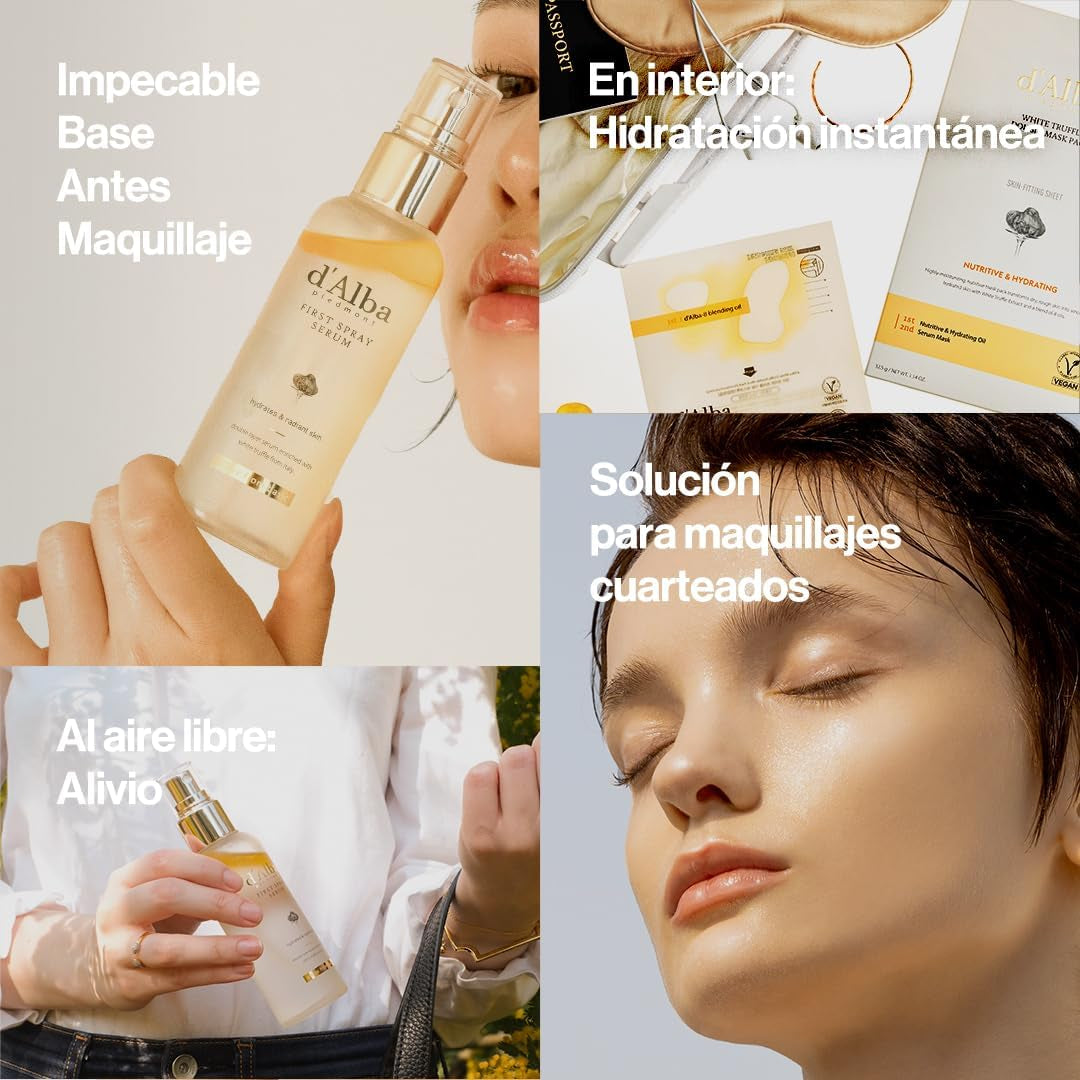 🍊 D’Alba First Spray Serum – Italian White Truffle & Vitamin E | Vegan Hydrating Facial Mist for Radiant Skin (100ml)