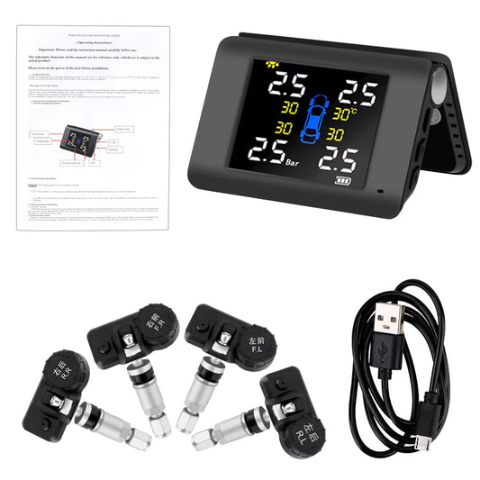 Intelligent Solar TPMS Car Tire Pressure Monitoring System