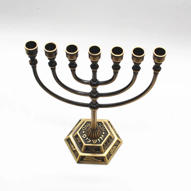 β¨ Brass 7-Branch Menorah