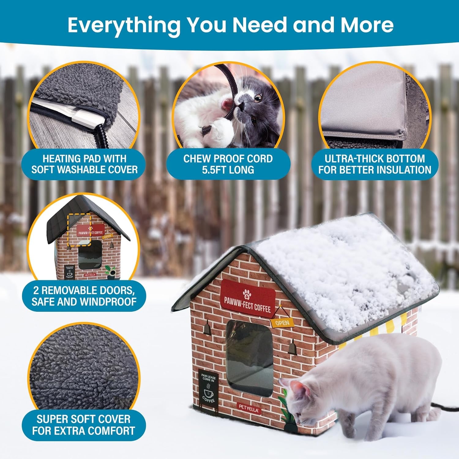 🐱❄️ Weatherproof Heated Outdoor Cat Shelter 