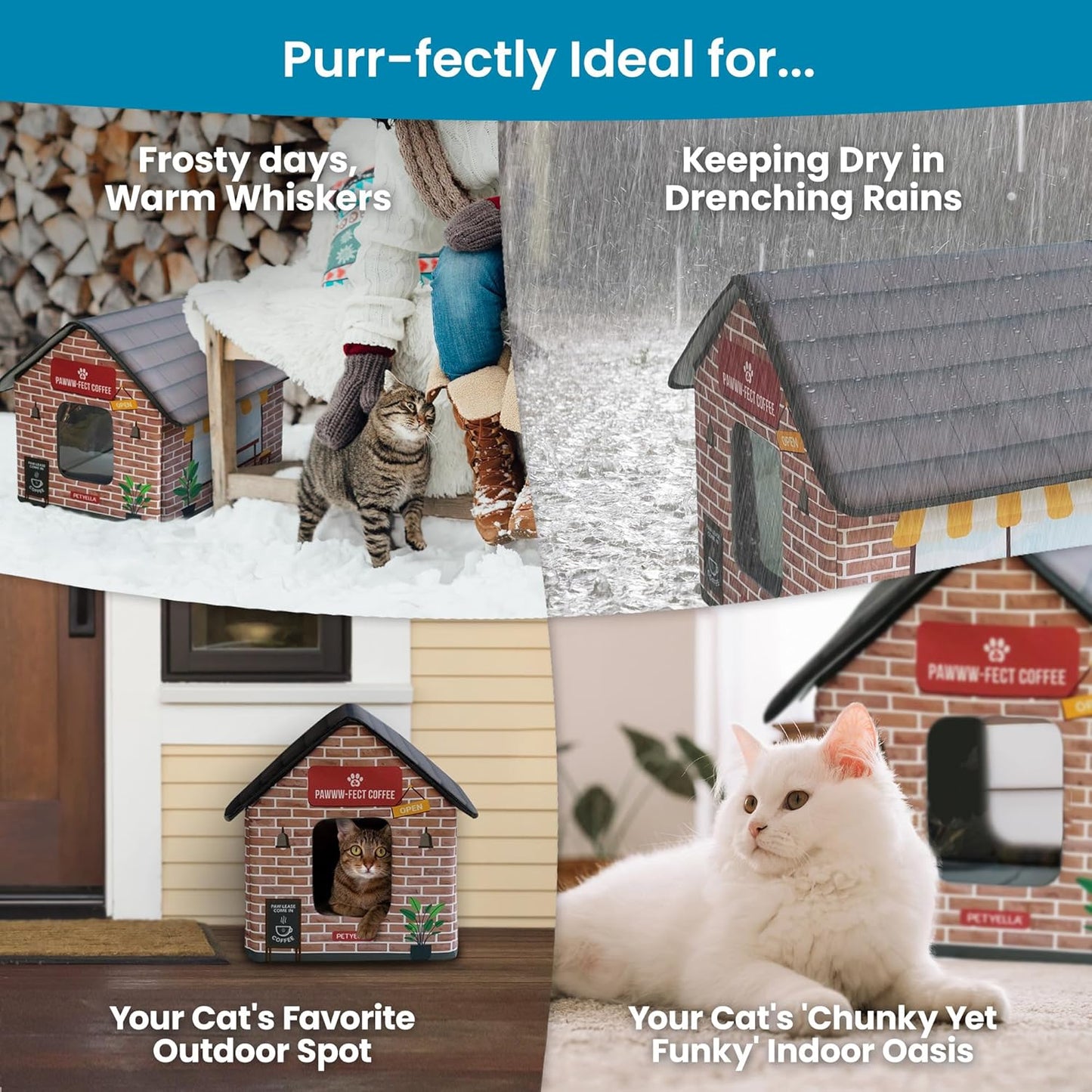 🐱❄️ Weatherproof Heated Outdoor Cat Shelter 