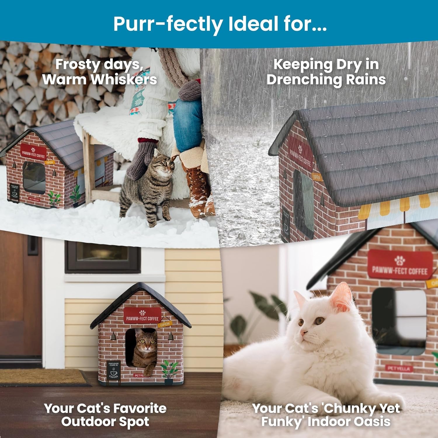 🐱❄️ Weatherproof Heated Outdoor Cat Shelter 