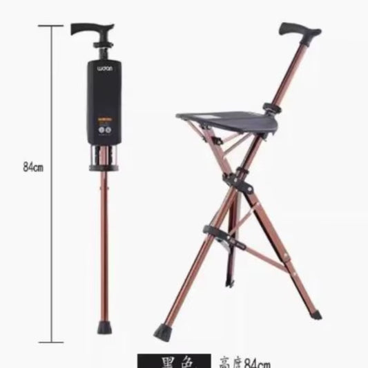 🚶‍♂️ Premium Foldable Walking Cane with Built-In Seat – Lightweight, Adjustable & Heavy-Duty for Seniors