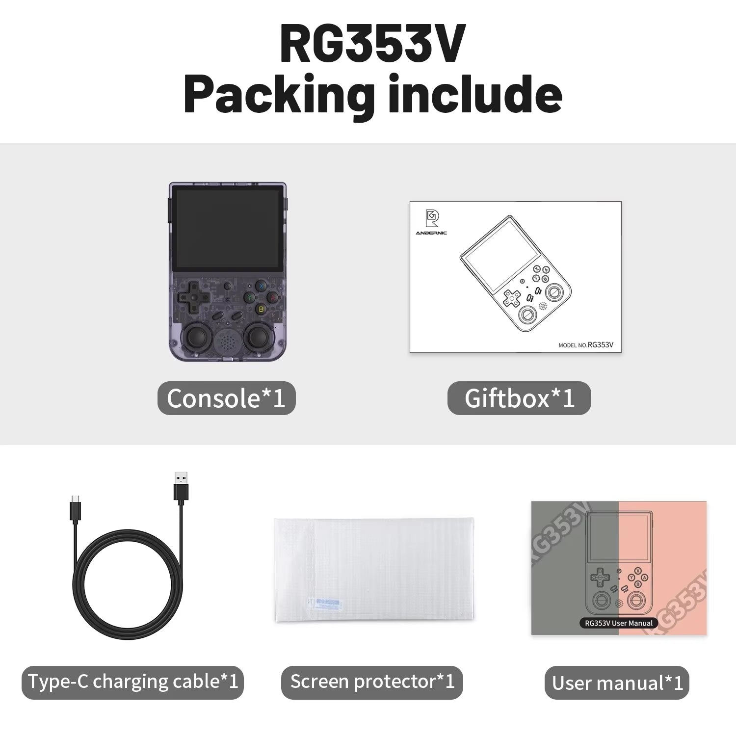 🕹️ Portable Retro Game Console RG353V – Android + Linux, HDMI, Wi-Fi, 3.5” IPS Display