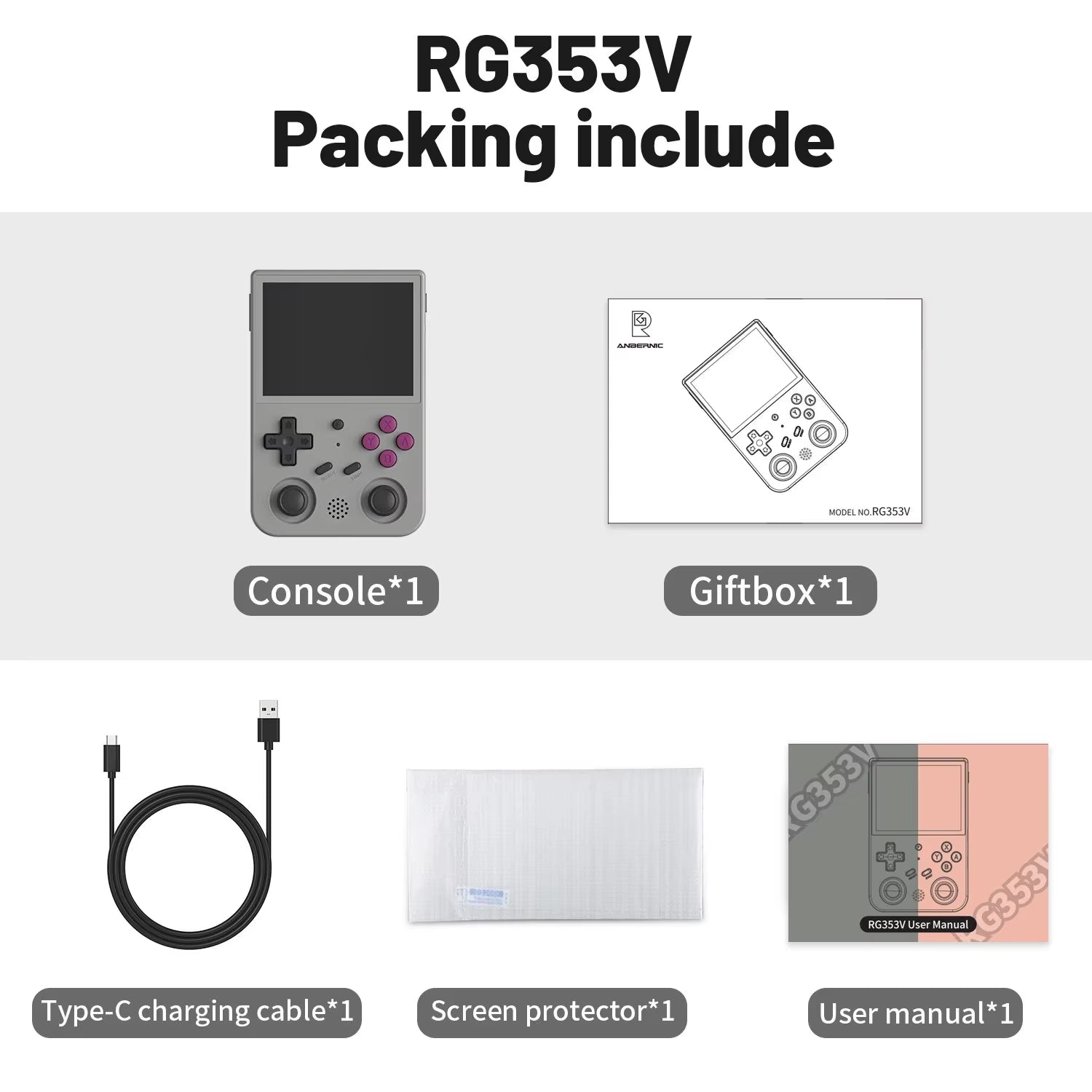 🕹️ Portable Retro Game Console RG353V – Android + Linux, HDMI, Wi-Fi, 3.5” IPS Display