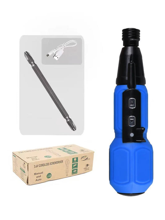 🌀 Maizhe 3.6V Cordless Electric & Manual Screwdriver – Rechargeable Mini Power Tool with LED Light, USB Charging, for DIY & Home Repairs