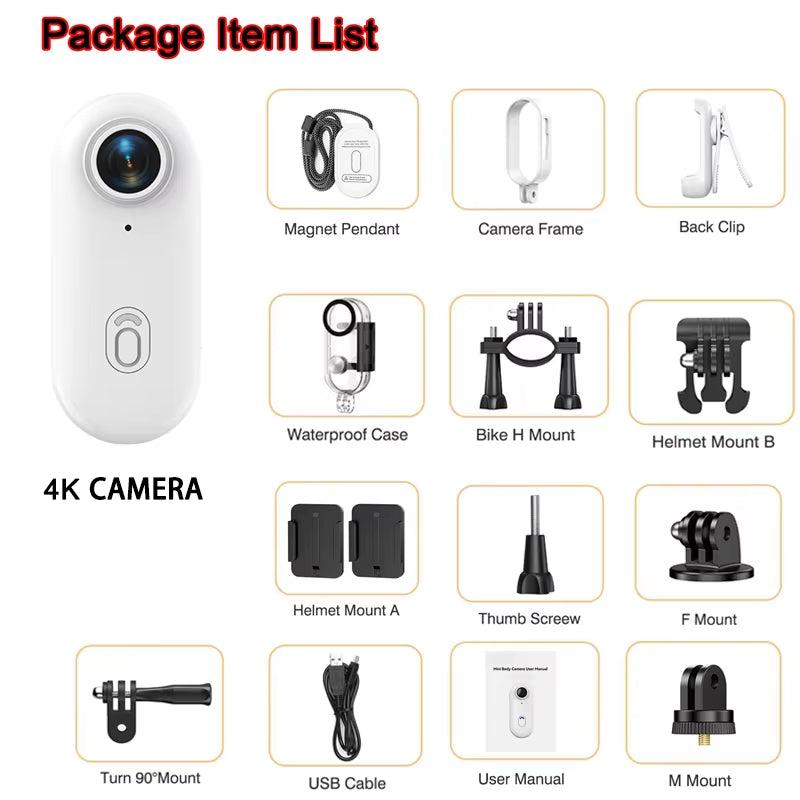 4K Mini Body & Action Camera