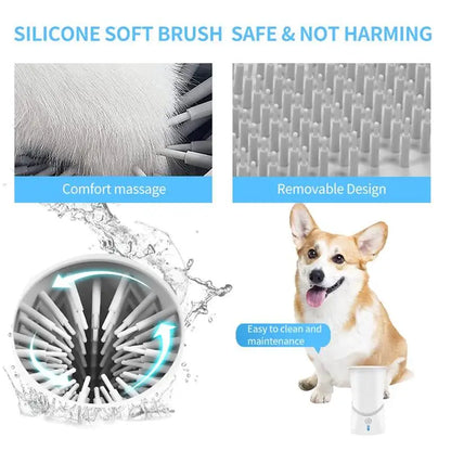 🐾 Automatic Dog Paw Cleaner – USB Rechargeable Silicone Foot Washer for Small & Medium Dogs