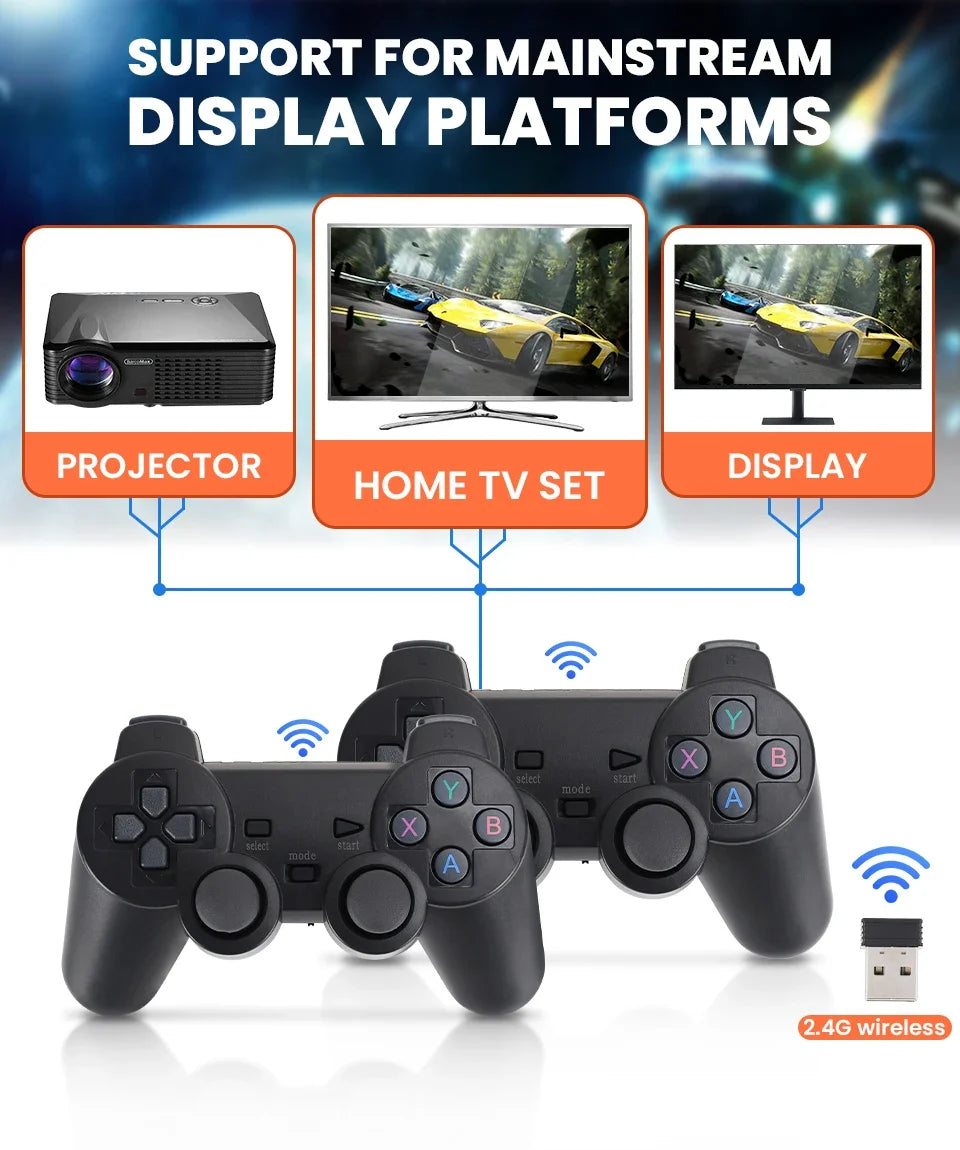 X2 plus 256G 58000 Game 4K Game Player 3D HD Retro Video Game Console Wireless Controller TV 50 Emulator for Kids Gifts