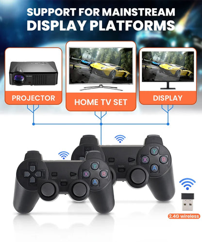 X2 plus 256G 58000 Game 4K Game Player 3D HD Retro Video Game Console Wireless Controller TV 50 Emulator for Kids Gifts