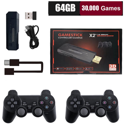 X2 plus 256G 58000 Game 4K Game Player 3D HD Retro Video Game Console Wireless Controller TV 50 Emulator for Kids Gifts