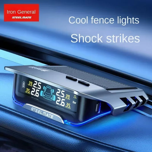 Tire Tpms Pressure Monitor Built-In External X1+ plus Car Tire Sensor Solar High-Precision Tire Inspection