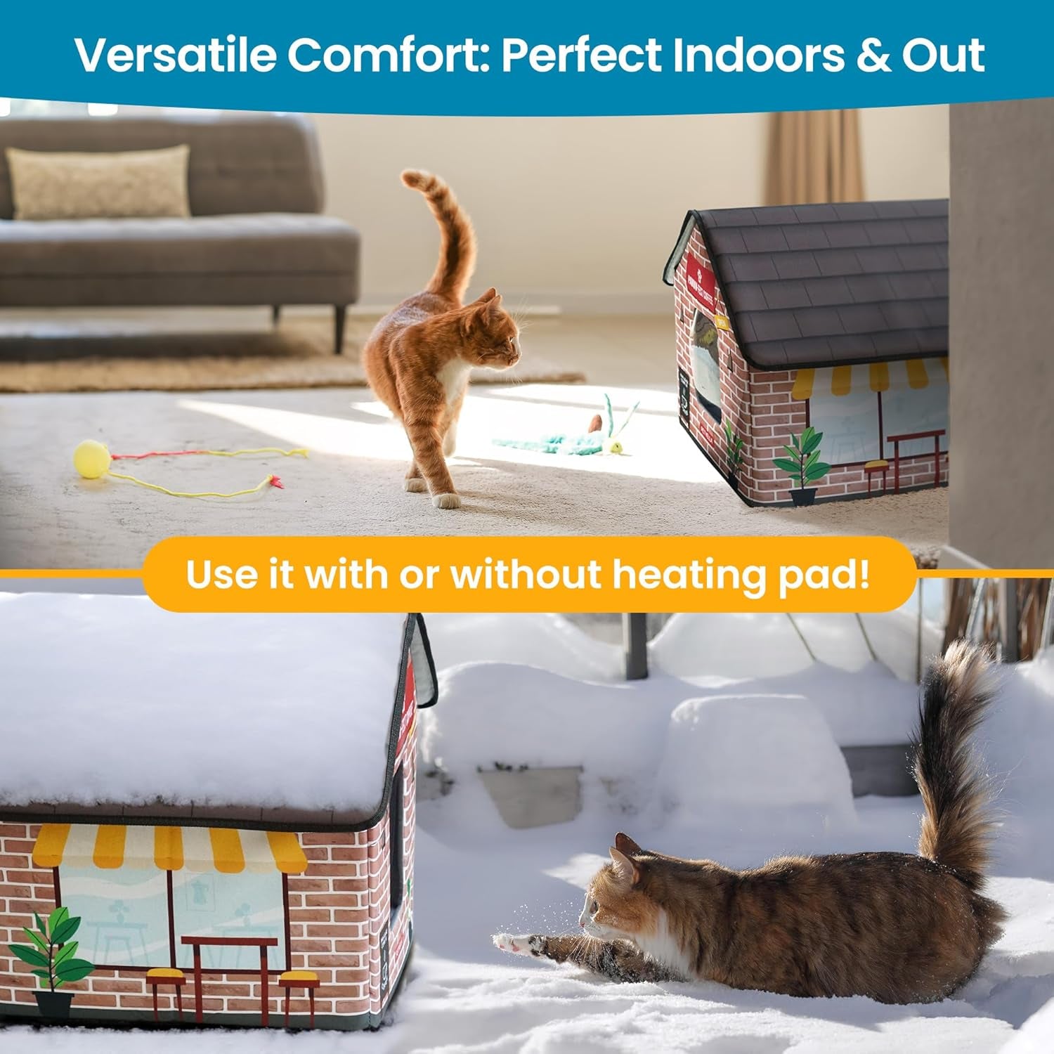 🐱❄️ Weatherproof Heated Outdoor Cat Shelter 