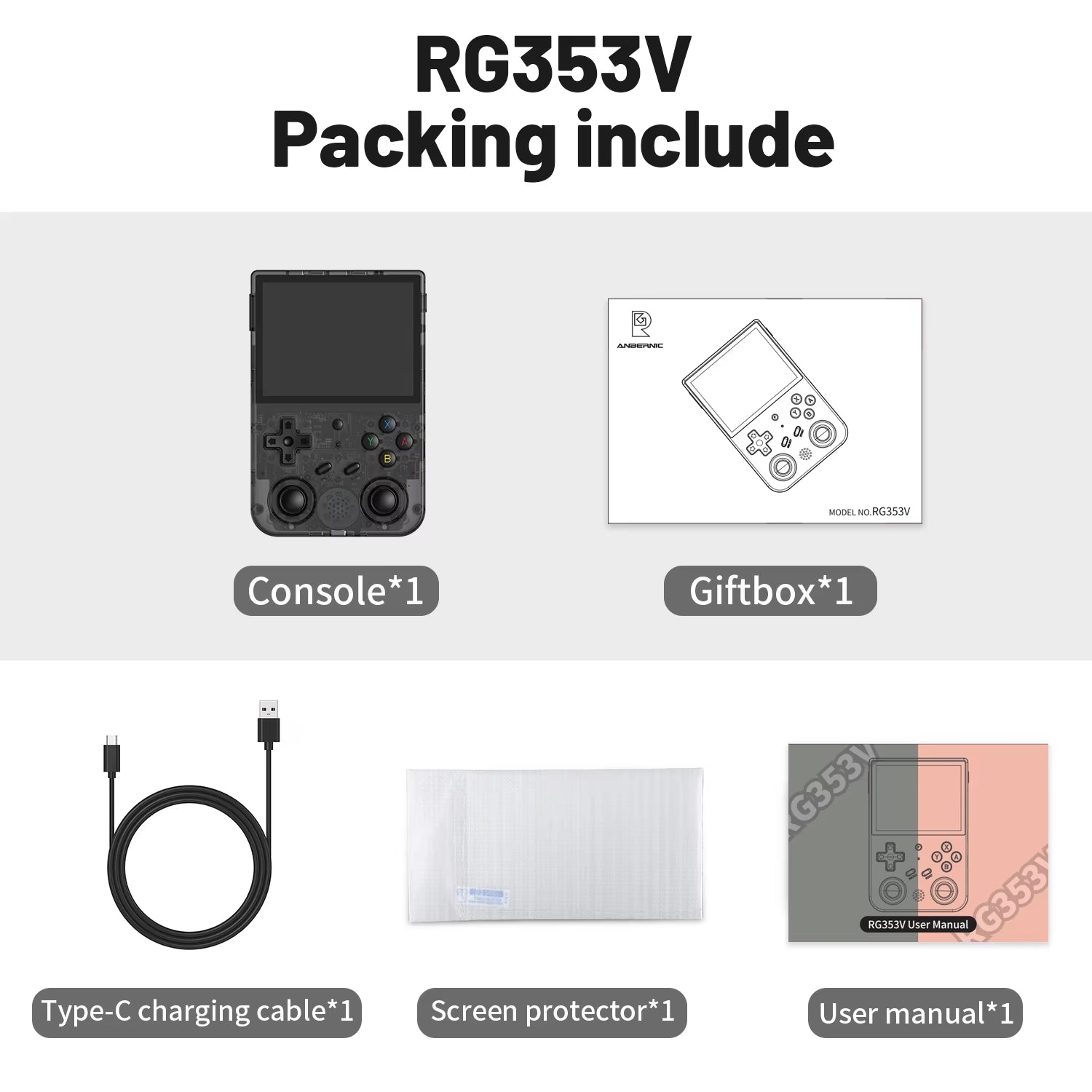 🕹️ Portable Retro Game Console RG353V – Android + Linux, HDMI, Wi-Fi, 3.5” IPS Display